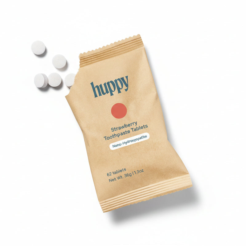 Huppy toothpaste tablet compostable refill pouch